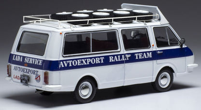 Available To Order – RAF 2203 Latvia Rally Service Assistance w/Roof Rack and Wheels 1:43 IXO Model (IXO RAC372X)