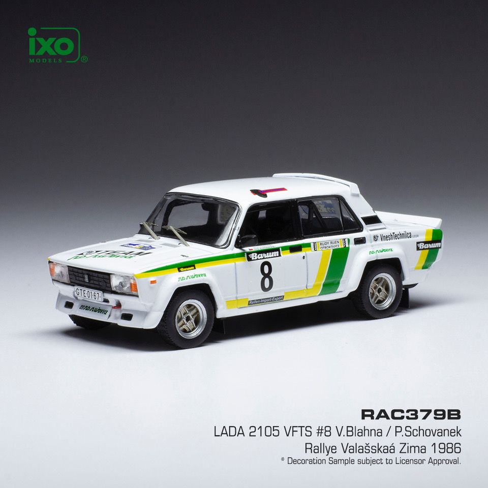 Available To Order – Lada 2105 VFTS #8 Rallye Valasskaa Zima 1986 V.Blahna/P.Schovanek 1:43 IXO Model (IXO RAC379B)