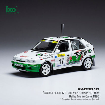 Available To Order – Skoda Felicia Kit Car #17 Rallye Monte Carlo 1996 E.Triner/P.Stanc 1:43 IXO Model (IXO RAC381B)