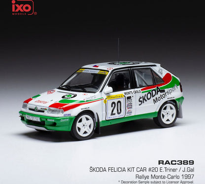 Available To Order – Skoda Felicia Kit Car #20 Rallye Monte Carlo 1997 E.Triner/J.Gal 1:43 IXO Model (IXO RAC389)