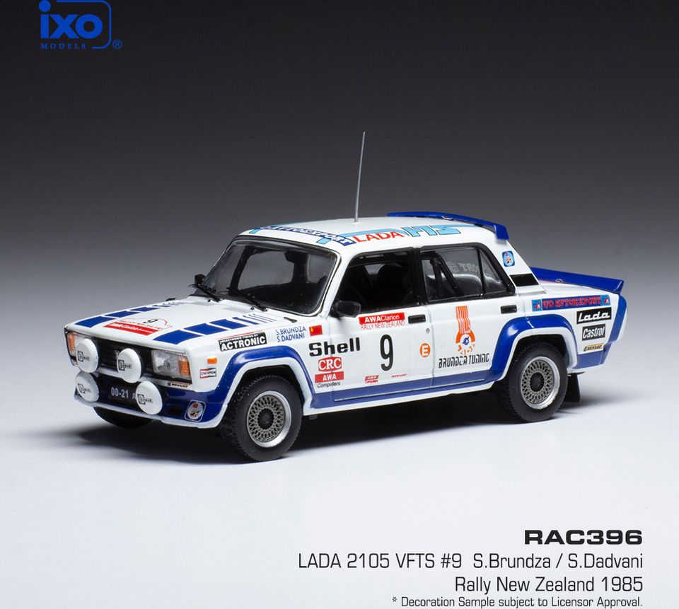 Available To Order – Lada 2105 VFTS #9 Rallye WM Rallye Neuseeland 1985 S.Brundza/S.Dadvani 1:43 IXO Model (IXO RAC396)