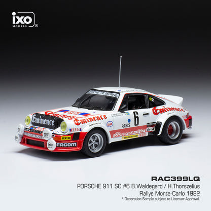 Available To Order – Porsche 911 SC #6 Team Almeras Eminence Monte Carlo 1982 B.Waldegard/H.Thorszelius 1:43 IXO Model (IXO RAC399)