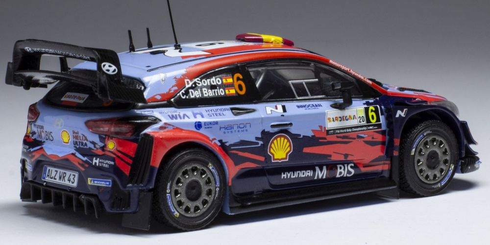 Available To Order – Hyundai i2 Coupe WRC #6 WRC Rallye Sardinien 2020 D.Sordo/C.Del Barrio 1:43 IXO Model (IXO RAM763)