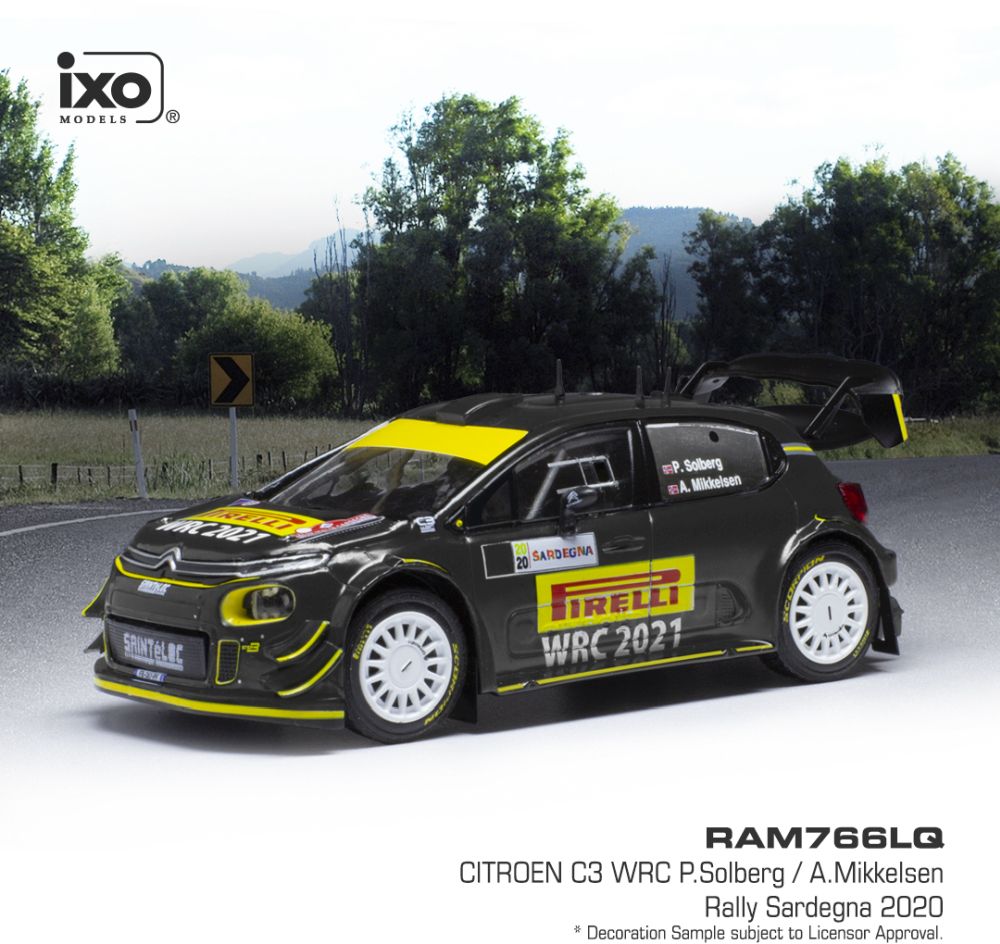Available To Order – Citroen C3 WRC #21 WRC Rallye Sardinien 2020 P.Solberg/A.Mikkelsen 1:43 IXO Model (IXO RAM766)