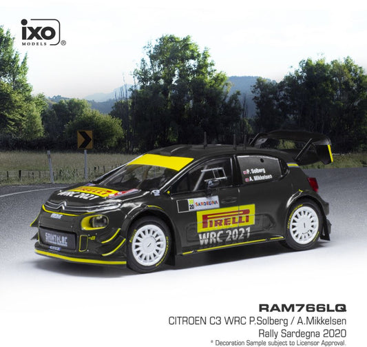Available To Order – Citroen C3 WRC #21 WRC Rallye Sardinien 2020 P.Solberg/A.Mikkelsen 1:43 IXO Model (IXO RAM766)