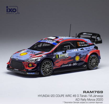 Available To Order – Hyundai i20 Coupe WRC #8 WRC Rallye Monza 2020 S.Ogier/M.Jarveoja 1:43 IXO Model (IXO RAM769)