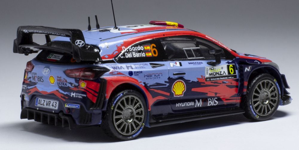 Available To Order – Hyundai i20 Coupe WRC #6 WRC Rallye Monza 2020 D.Sordo/C.Del Barrio 1:43 IXO Model (IXO RAM770)
