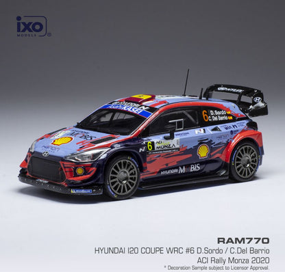 Available To Order – Hyundai i20 Coupe WRC #6 WRC Rallye Monza 2020 D.Sordo/C.Del Barrio 1:43 IXO Model (IXO RAM770)