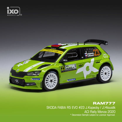 Available To Order – Skoda Fabia R5 Evo #23 WRC Rallye Monza 2020 J.Kopecky/J.Hlousek 1:43 IXO Model (IXO RAM777)