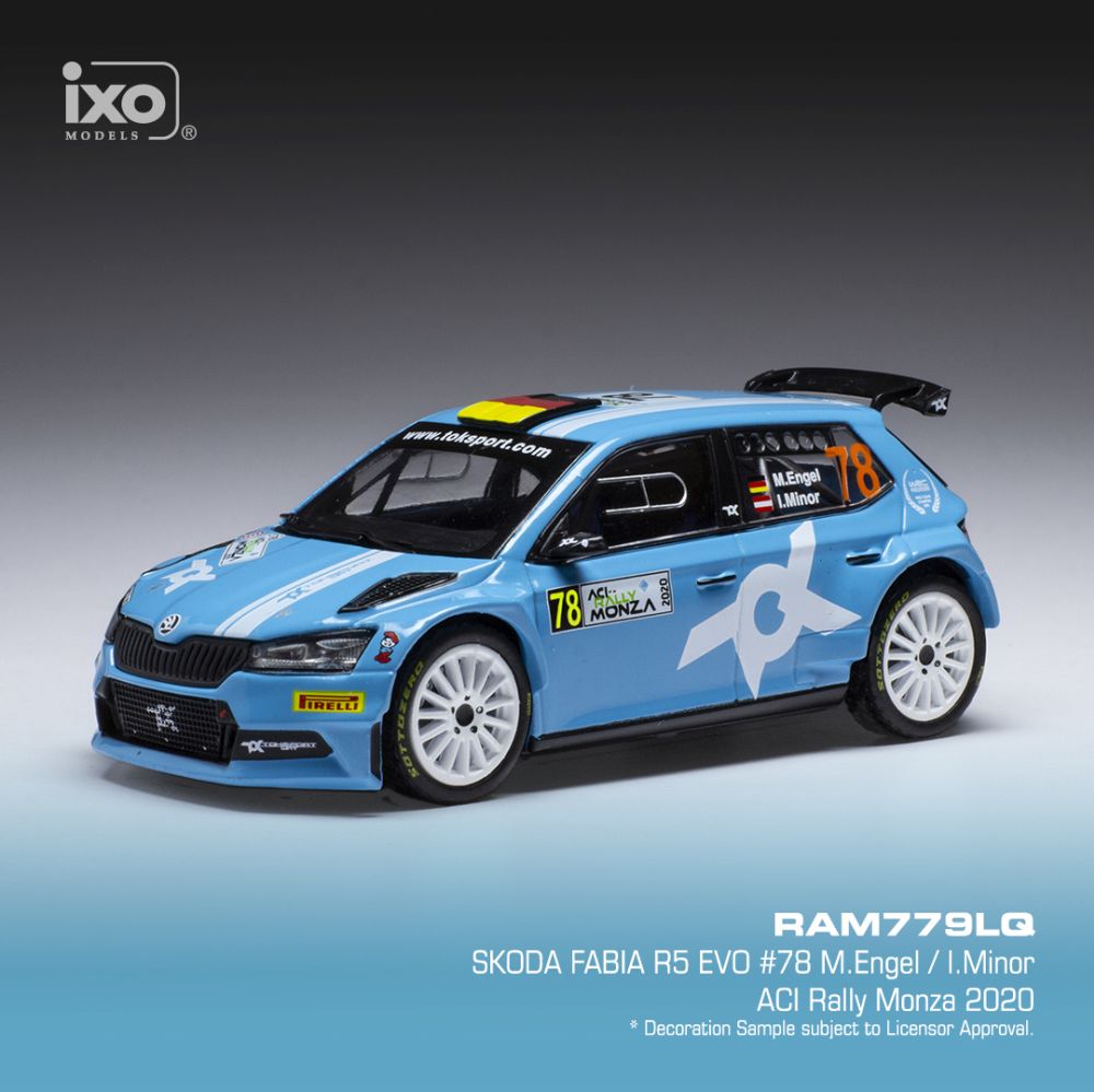 Available To Order – Skoda Fabia R5 Evo #78 WRC Rallye Monza 2020 M.Engel/I.Minor 1:43 IXO Model (IXO RAM779)