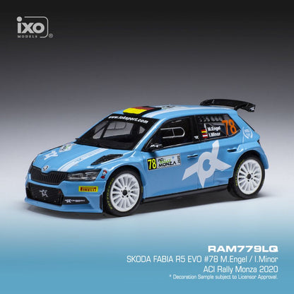 Available To Order – Skoda Fabia R5 Evo #78 WRC Rallye Monza 2020 M.Engel/I.Minor 1:43 IXO Model (IXO RAM779)