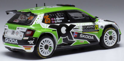 Available To Order – Skoda Fabia Rally 2 EVO #25 Rally Monte Carlo 2021 A.Mikkelsen/O.Floene 1:43 IXO Model (IXO RAM788)