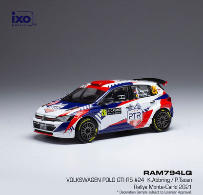 Available To Order – VW Polo GTI R5 #26 Rally Monte Carlo 2021 K.Abbring/P.Tsjoen 1:43 IXO Model (IXO RAM794)