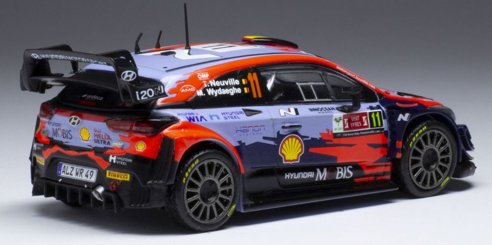 Available To Order – Hyundai i20 Coupe WRC #11 Rally Ypres 2021 T.Neuville/M.Wydaeghe 1:43 IXO Model (IXO RAM804)
