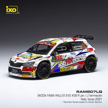 Available To Order – Skoda Fabia Rally 2 EVO #39 Rally Ypres 2021 P.J.M.Cracco/L.Vermeulen 1:43 IXO Model (IXO RAM807)