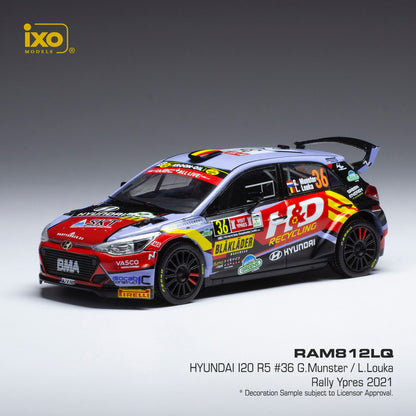Available To Order – Hyundai i20 N Rally 2 #36 Rally Ypres 2021 G.Munster/L.Louka 1:43 IXO Model (IXO RAM812)