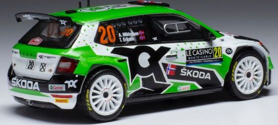 Available To Order – Skoda Fabia Rally2 EVO #20 WRC Rally Monte Carlo 2022 A.Mikkelsen/E.Torstein 1:43 IXO Model (IXO RAM839)