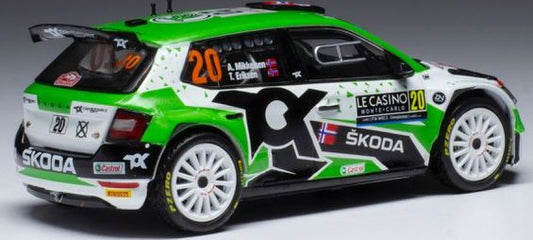 Available To Order – Skoda Fabia Rally2 EVO #20 WRC Rally Monte Carlo 2022 A.Mikkelsen/E.Torstein 1:43 IXO Model (IXO RAM839)
