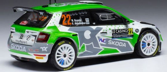 Available To Order – Skoda Fabia Rally2 EVO #22 WRC Rally Monte Carlo 2022 N.Gryazin/K.Aleksandrov 1:43 IXO Model (IXO RAM840)