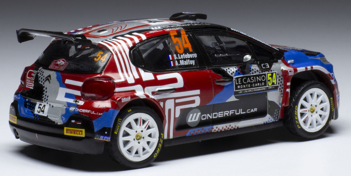 Available To Order – Citroen C3 Rally2 #54 WRC Monte Carlo 2022 S.Lefebvre/A.Malfoy 1:43 IXO Model (IXO RAM845)
