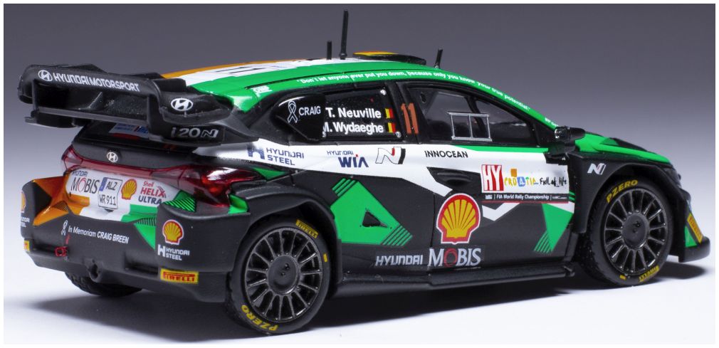 Available To Order – Hyundai i20 N #11 WRC1 Rally Croatia 2023 T.Neuville/M.Wydaeghe 1:43 IXO Model (IXO RAM900)