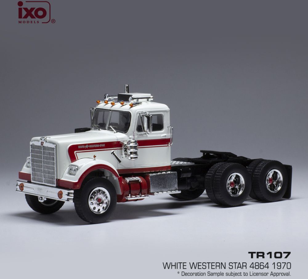 Available To Order – White Western Star 4864 White/Red 1970 1:43 IXO Model (IXO TR107)