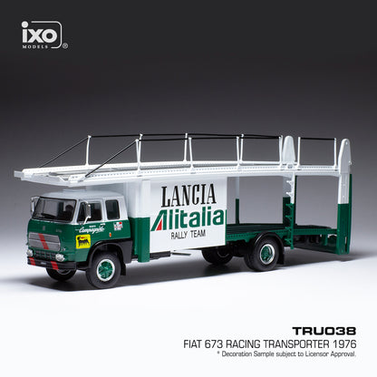 Available To Order – Fiat 673 Racing Transporter Green/White Lancia Alitalia Racing Team 1976 1:43 IXO Model (IXO TRU038)