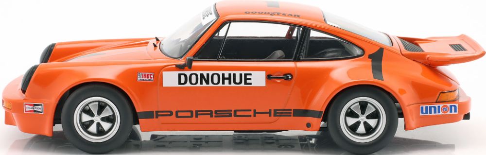 Available To Order – Porsche 911 Carrera 3.0 RSR Orange #1 Mark Donohue IROC Champion 1975 1:18 IXO Model (IXO W18016001)