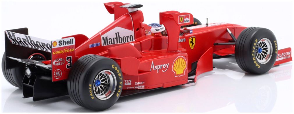 Available To Order – Ferrari F300 Tower Wings F1 1998 Imola GP M. Schumacher 1:18 IXO Model (IXO W18033002)