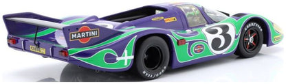 Available To Order – Porsche 917 Long Tail #3 Hippie Race Version 24h Le Mans 1970 Larrousse/Kauhsen 1:18 IXO Model (IXO W18034002)