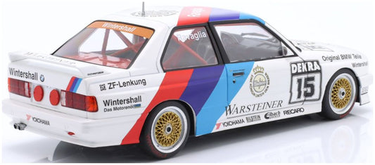 Available To Order – BMW M3 (E30) #15 DTM Champion 1989 Roberto Ravaglia 1:18 IXO Model (IXO W18038002C)