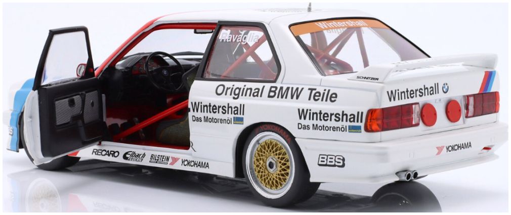 Available To Order – BMW M3 (E30) #15 DTM Champion 1989 Roberto Ravaglia 1:18 IXO Model (IXO W18038002C)