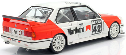 Available To Order – BMW M3 (E30) #42 DTM Zolder 1991 Cor Euser BMW Dealerteam 1:18 IXO Model (IXO W18038005)