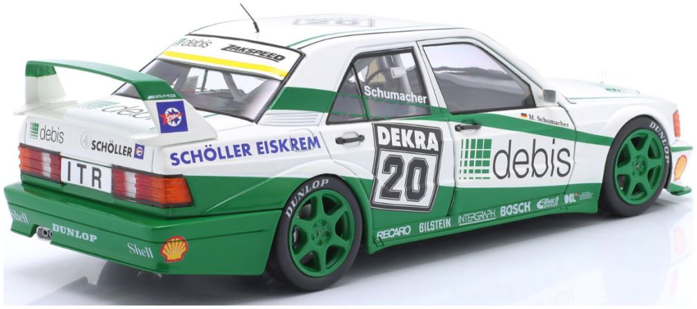 Available To Order – Mercedes Benz 190E 2.5-16 Evo II #20 DTM91 Michael Schumacher Race Norisring -Col Box 1:18 IXO Model (IXO W18041002C)