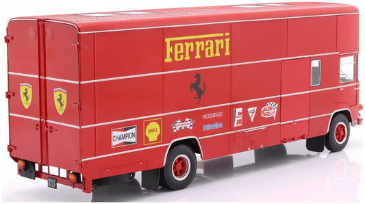Available To Order – OM Fiat 150 Rolfo Scuderia Ferrari Race Car Transporter of The 70s 24h Le Mans 1:18 IXO Model (IXO W1807801)