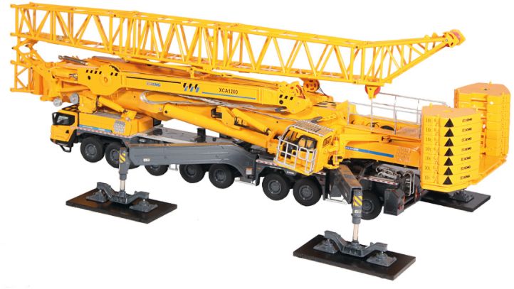 Available To Order – XCMG XCA 1200 Mobile Crane Yellow 1:50 KengFai Model (KEN F0006)