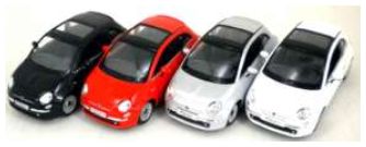 Available To Order – Fiat 500 2007 (12pcs) (3 x White/3 x Red/3 x Black/3 x Silver) 1:36 Kinsmart Model (KIN 5345D)