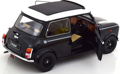 Available To Order – Mini Cooper Sunroof RHD Black Metallic White 1:12 (KKS DC120072R)