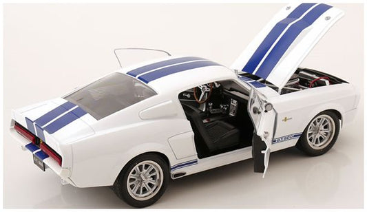 Available To Order – Ford Mustang Shelby GT500 White/Blue Eleanor 1967 1:12 (KKS DC120172)