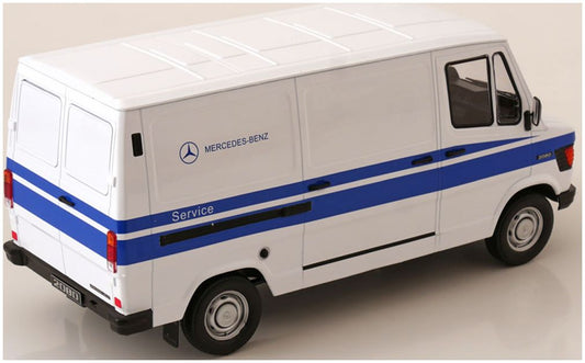 Available To Order – Mercedes 208 D Delivery Van Mercedes Service 1988 White/Blue 1:18 (KKS DC180302)
