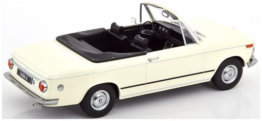 Available To Order – BMW 1600-2 Cabrio 1968 White w/Removable Softtop 1:18 (KKS DC181102)