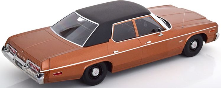 Available To Order – Dodge Monaco 1974 w/Vinyl Roof Brown Metallic/Black 1:18 (KKS DC181123)