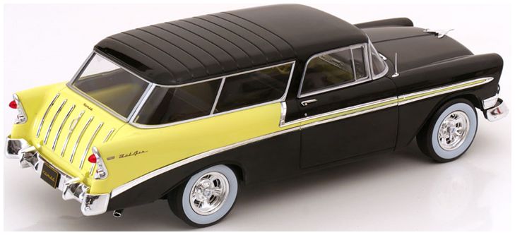 Available To Order – Chevrolet Bel Air Nomad Custom 1956 Black Light Yellow 1:18 (KKS DC181293)