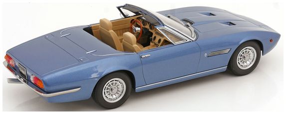 Available To Order – Maserati Ghibli Spyder 1970 Light Blue Metallic w/Alloy Rims 1:18 (KKS DC181304)