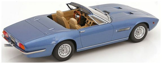 Available To Order – Maserati Ghibli Spyder 1970 Light Blue Metallic w/Alloy Rims 1:18 (KKS DC181304)
