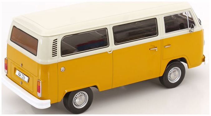 Available To Order – VW T2b Bus 1972 Yellow/White 1:18 (KKS DC181361)