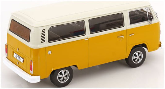 Available To Order – VW T2b Bus 1972 Yellow/White w/Fuchs Rims 1:18 (KKS DC181361F)