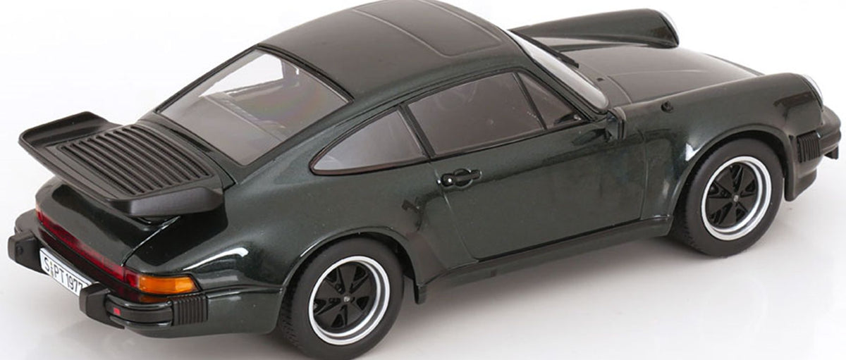 Available To Order – Porsche 911 (930) Turbo 3.3 1977 Dk. Green Metallic 1:18 KK Scale Model (KKS DC181441)