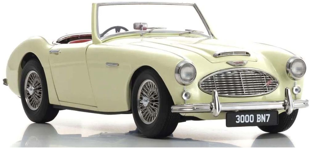 Available to Order – Austin Healey 3000 BN7 English White 1:18 (KYO 08149EW)