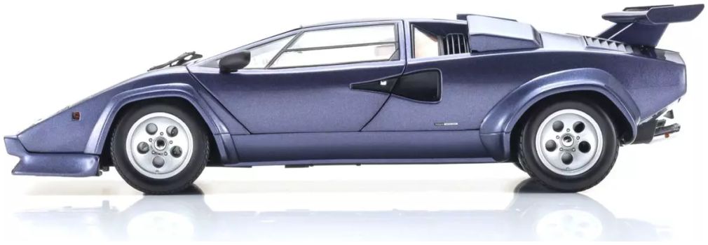 Lamborghini Countach LP5000 Quattrovalvole Dark Blue 1:18 Kyosho Model (view 3)